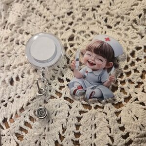 Charming Nurse-Themed Badge Reel/Card Holder